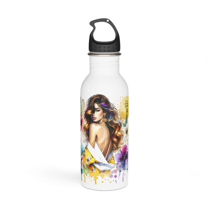 I Am My Own Happily Ever After Artistic Floral Stainless Steel Water Bottle - Stylish Design for Eco-conscious Travelers