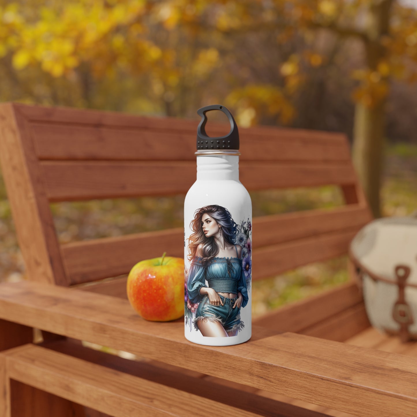 I Am My Own Happily Ever After Floral Fantasy Water Bottle - Inspirational Design for Everyday Use, Eco-Friendly Hydration, Perfect Gift for Friends and Quotes Lovers