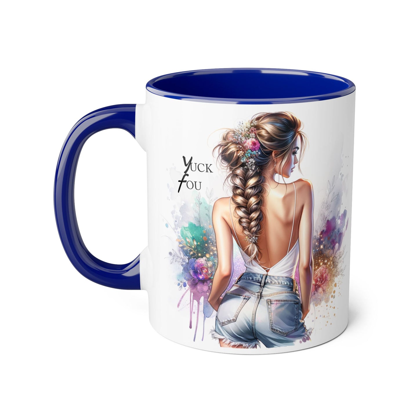 Yuck Fou Chic Coffee Mug, Stylish Drinkware, Gift for Friends, Art Mug, Inspirational Quote Mug, Unique Kitchen Decor, Fun Gift Idea