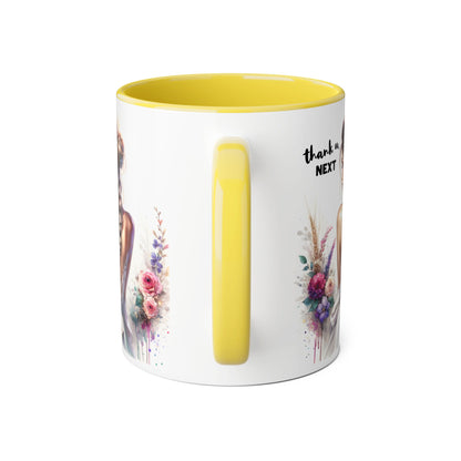 Thank U, Next Boho Floral Accent Mug