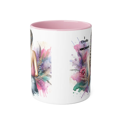 Artistic Narcissist Mug - 11oz Coffee Cup, Unique Gift, Inspirational Quote, Floral Design, Perfect for Friends & Family