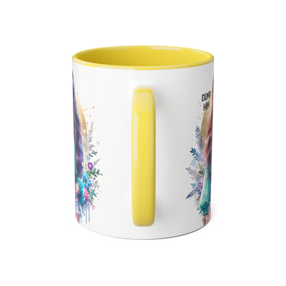 Empowered Woman Accent Mug, Inspirational Coffee Cup, Gift for Her, Motivational Mug, Art Mug for Friends, Self-Care