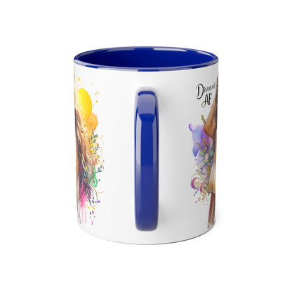 Dreamer Accent Mug, Inspirational Coffee Cup, Gift for Her, Fun Home Decor, Celebrate Your Dreams