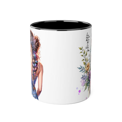 I Was Married Before But I'm Better Now Beautiful Floral Accent Mug - Inspirational Coffee Cup, Gift for Her, Home Decor, Tea Lover, Mother's Day, Birthday