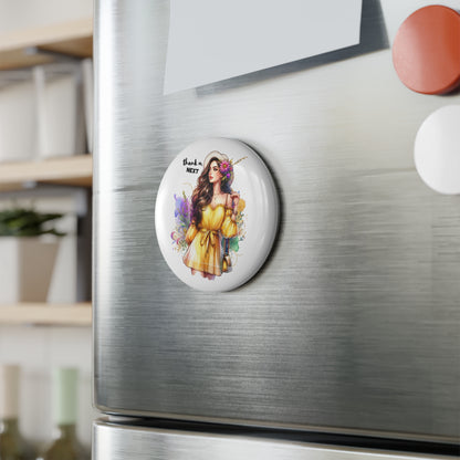 Thank U, Next  Decorative Round Magnet, Gifts for Her, Refrigerator Decor, Chic Home Accessory, Unique Birthday Gift