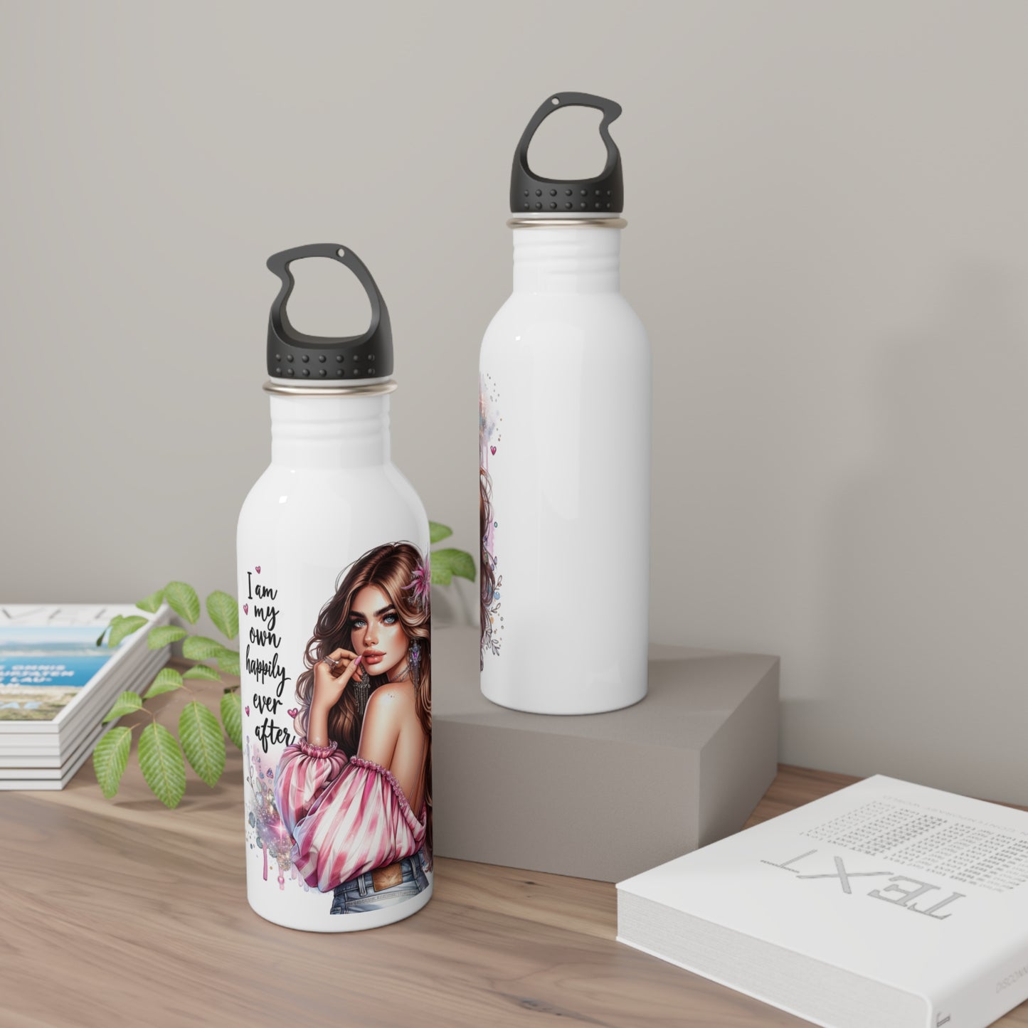 I Am My Own Happily Ever After Chic Stainless Steel Water Bottle with Inspiring Quotes | Stylish Hydration for Women | Perfect Gift for Birthdays, Self-Care, and Wellness