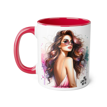 It's Not Me, It's You Humoristic Chic Abstract Accent Mug, Vibrant Coffee Cup, Trendy Gift for Her, Colorful Art Mug, Fashionista Drinkware