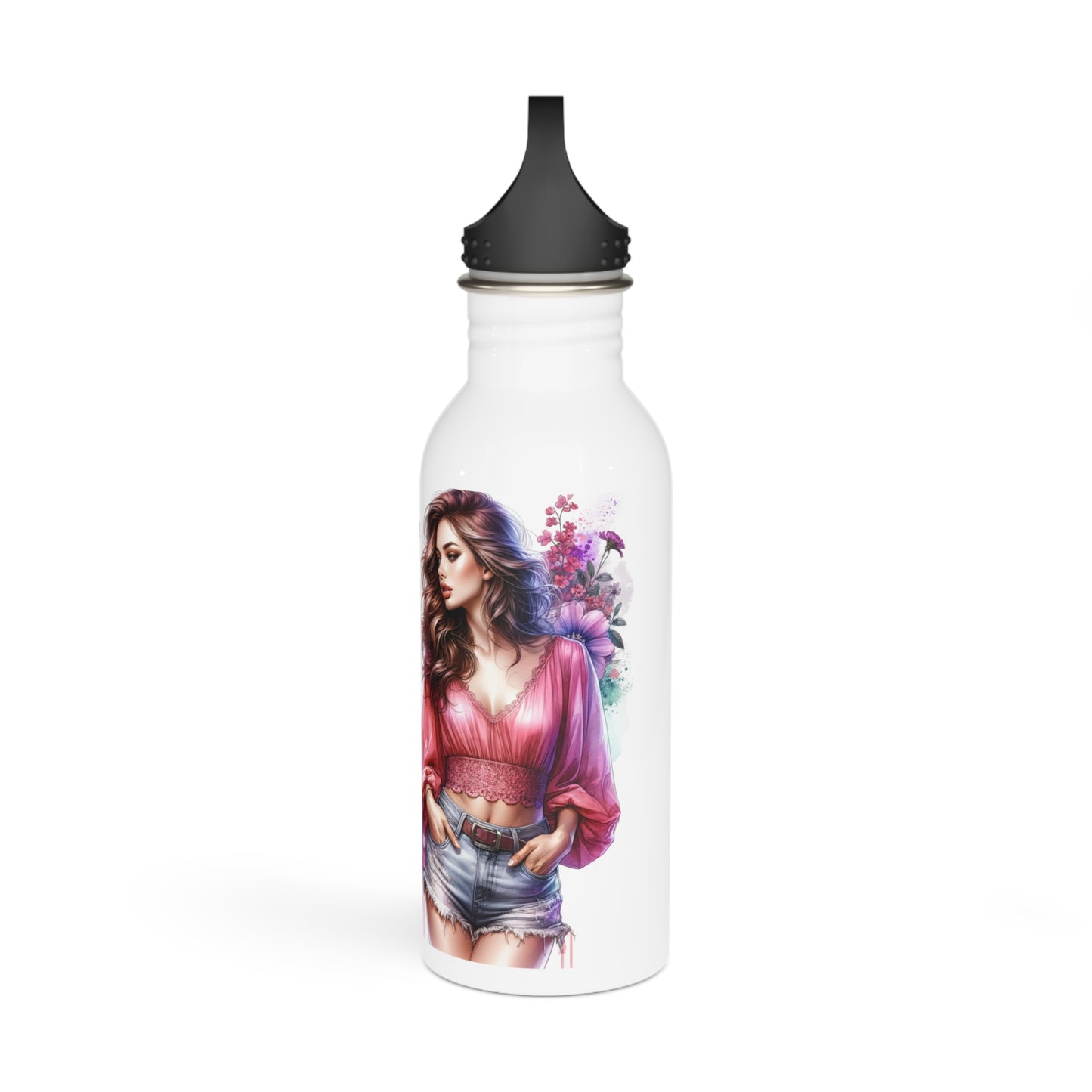 I'm Too Cute For My Ex Stylish Stainless Steel Water Bottle, Cute Ex Gift, Floral Water Bottle, Trendy Hydration, Fitness Accessory, Unique Gift Idea