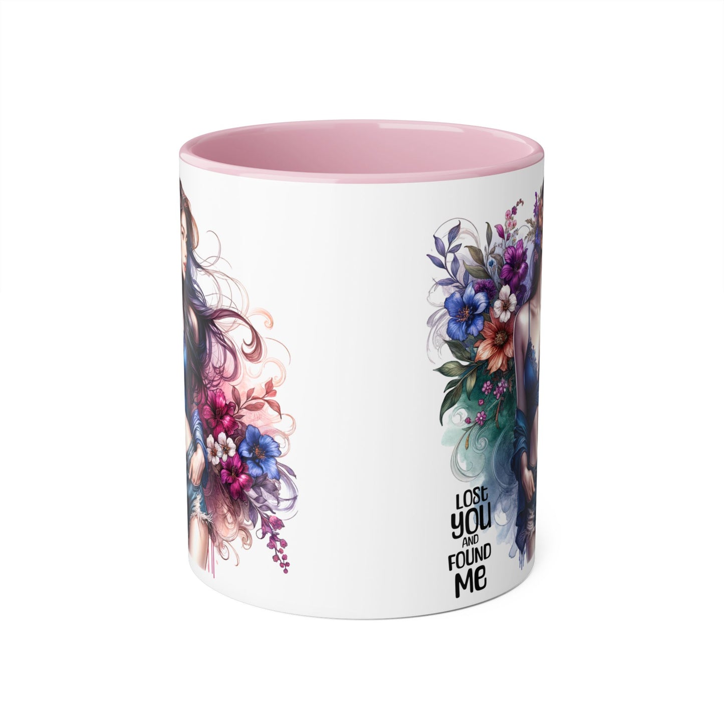 Floral Art Accent Mug - Lose You, Found Me | Unique Gift for Her, Coffee Lover, Tea Enthusiast, Birthday, Housewarming