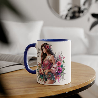 Money Can't Buy Happiness But It Can Buy Divorce Humoristic Floral Inspirational Mug, Gift for Friends, Coffee Cup, Tea Lover, Flower Design, Motivational Quote, Birthday Gift