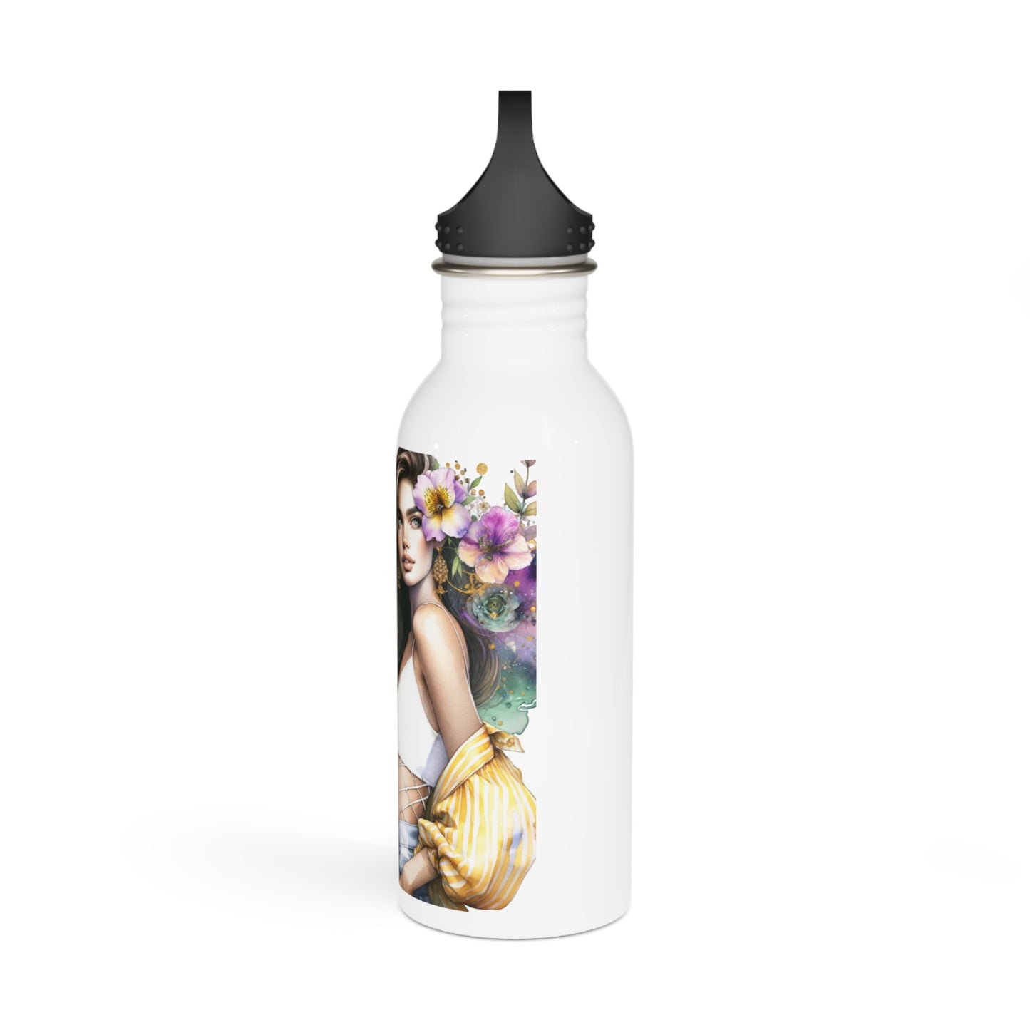 I Don't Make Mistakes, I Date Them Chic Stainless Steel Water Bottle - Floral Design, Eco-Friendly Travel Mug, Fitness Hydration, Unique Gift, Sustainability Lover