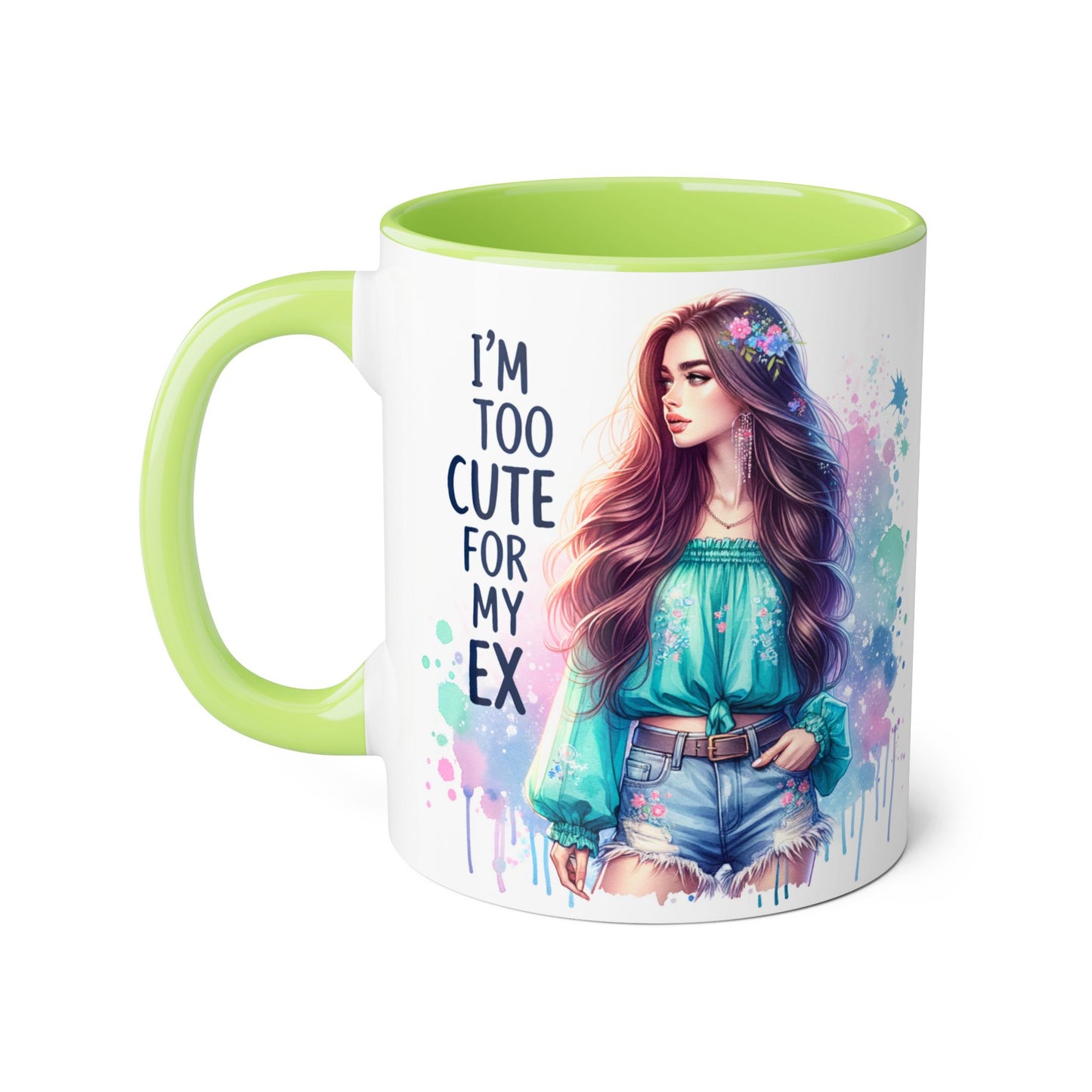 I'm Too Cute For My Ex Mug | Fun Coffee Mug | Accent Mug | Gift for Her | Cute Gift Idea | Sassy Humor Mug | 11oz