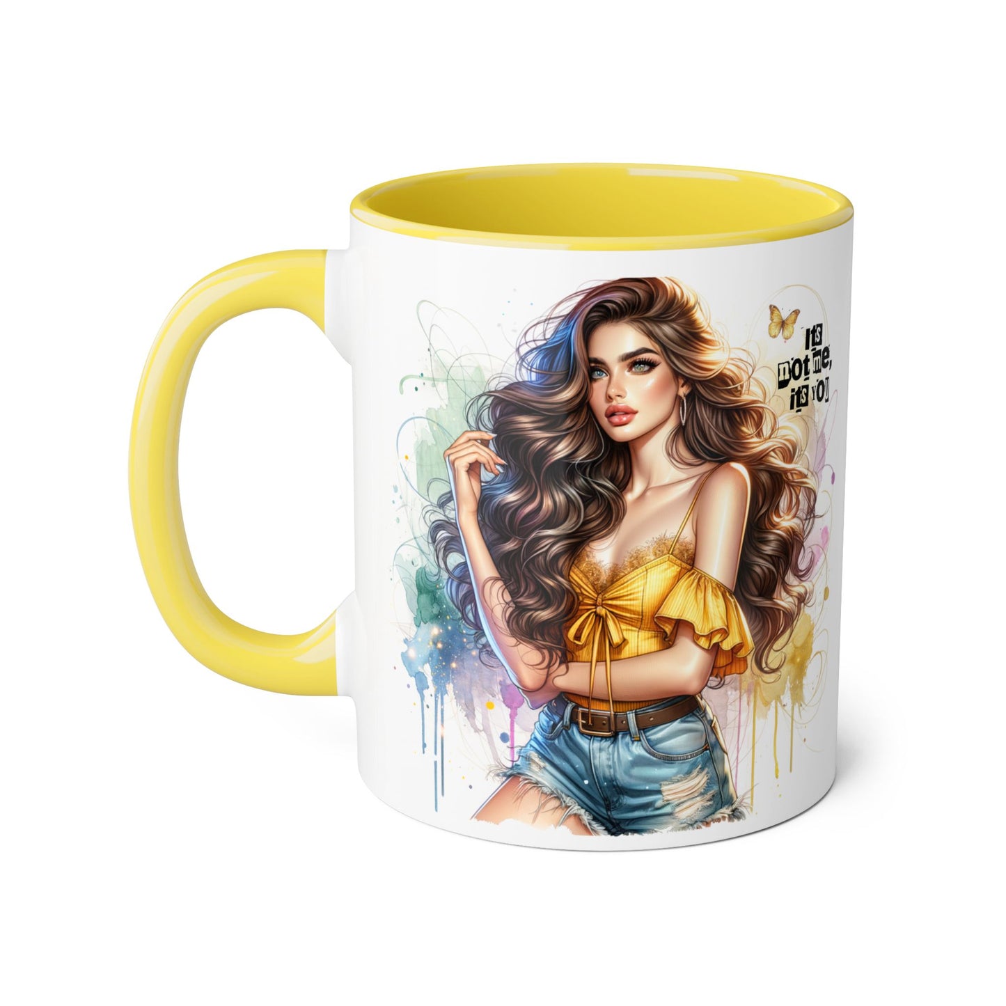 It's Not Me, It's You Humoristic Vibrant Accent Mug with Artistic Design, Perfect Gift for Coffee Lovers, Unique Home Decor, Personalized Beverage Cup, Cute Tea Mug
