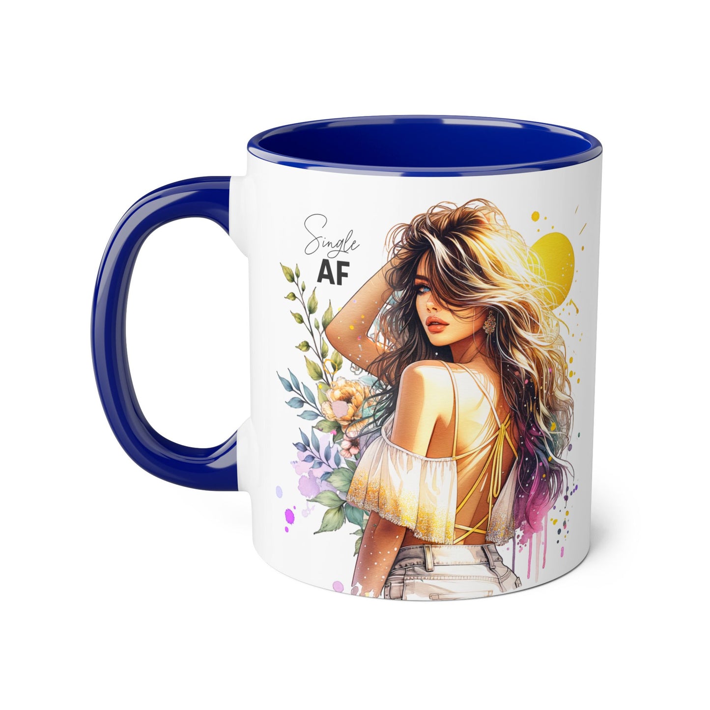 Single AF Chic Single AF Mug | Trendy Coffee Cup for Single Mood | Perfect Gift for Friends, Birthdays, Housewarming, Inspirational Decor