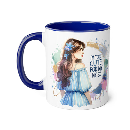 Cute Ex-Quote Accent Mug, Funny Gift for Best Friend, Coffee Lover, Unique kitchen Decor, Cute Quote Mug