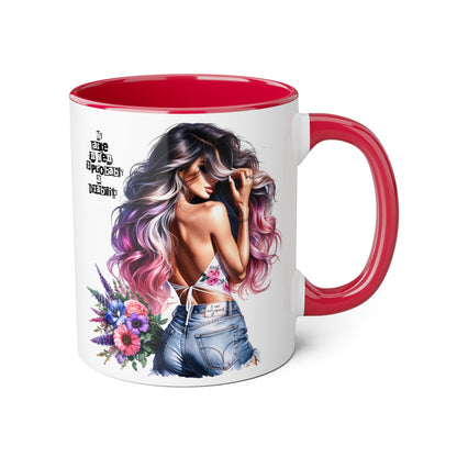 Funny Accent Mug - My Taste in Men is Probably a Disability Humor 11oz Cup