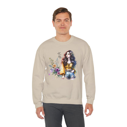 I Don't Make Mistakes, I Just Date Them Floral Graphic Crewneck Sweatshirt, Cozy Casual Wear, Boho Sweatshirt, Gift for Her, Fall Fashion Must-Have