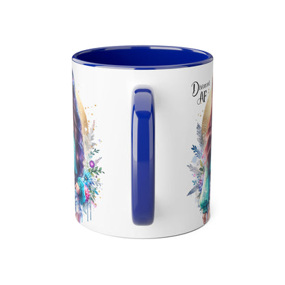 Divorced AF Accent Mug | Inspirational Coffee Cup, Gift for Divorcee, Self-Care, Empowering Drinkware