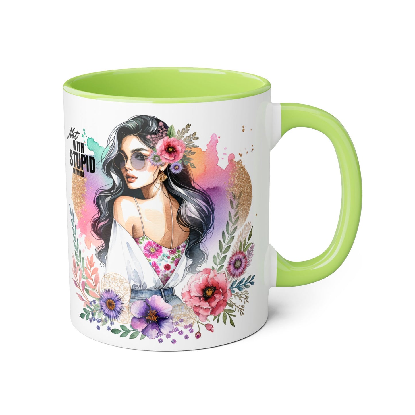 Mug - Not With Stupid Anymore Humoristic 11oz Accent Mug