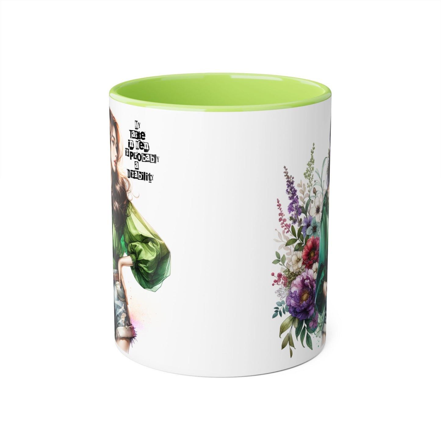 Funny Accent Mug - My Taste in Men is Probably a Disability Humor 11oz Cup