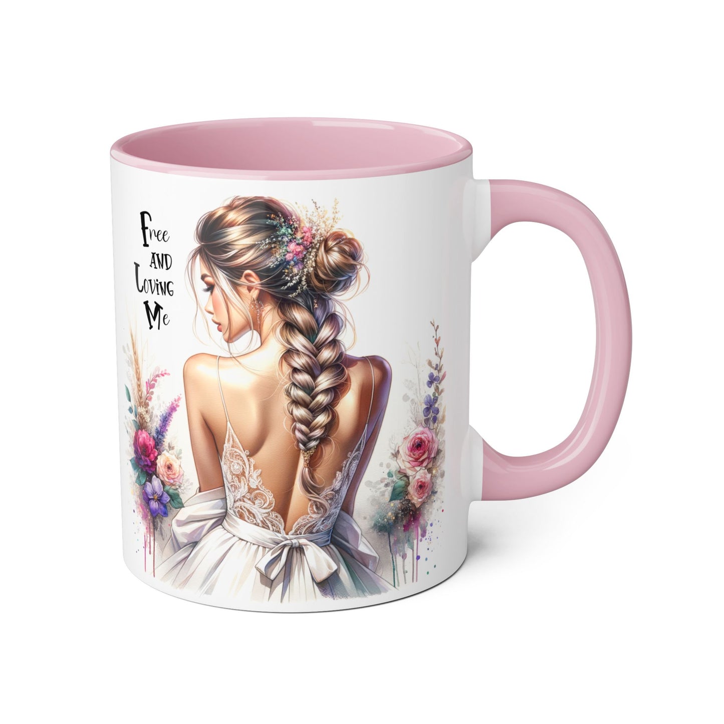 Bohemian Accent Mug with Floral Design | Free and Loving Me | Perfect Gift for Her, Wedding, or Everyday Use