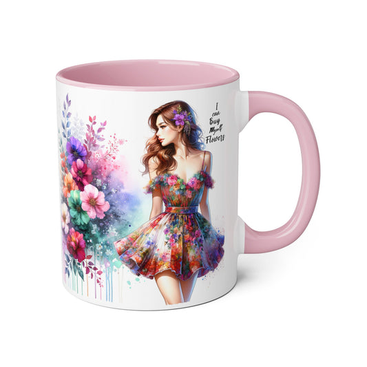 I Can Buy Myself Flowers Accent Mug, 11oz