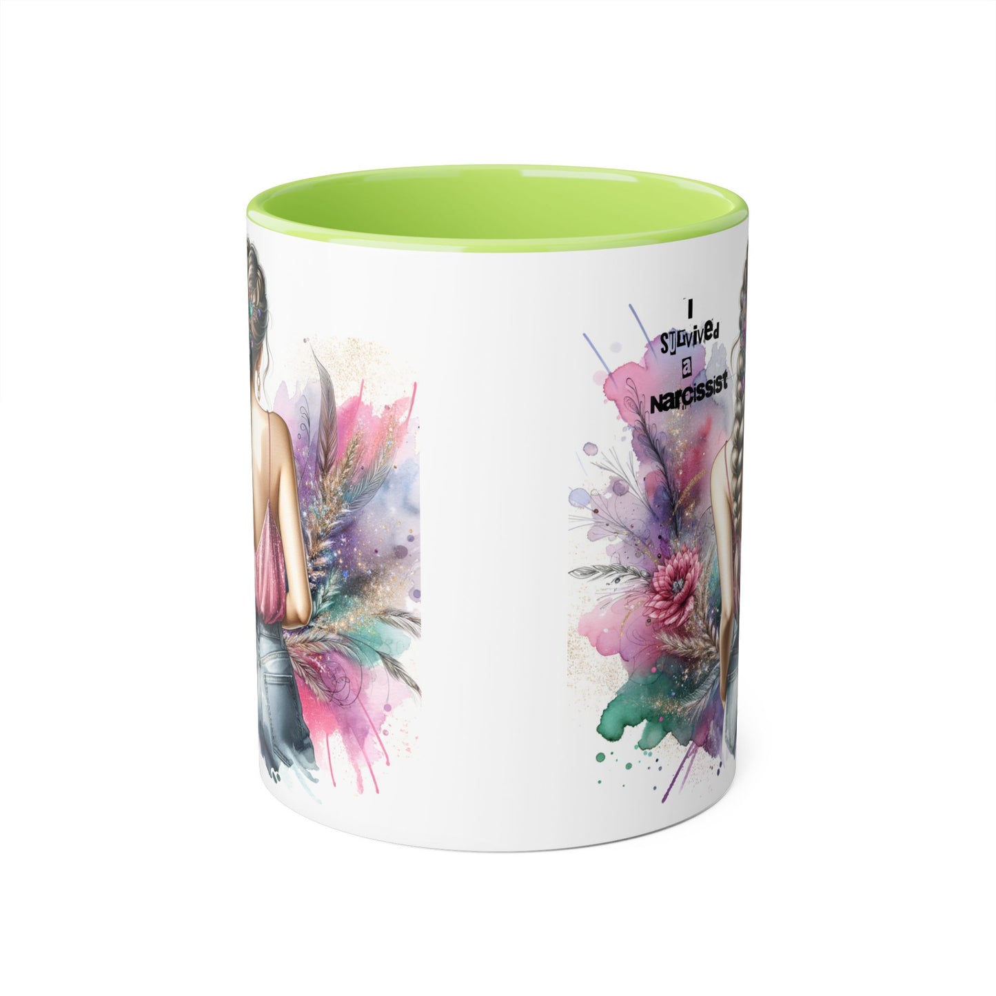 Artistic Narcissist Mug - 11oz Coffee Cup, Unique Gift, Inspirational Quote, Floral Design, Perfect for Friends & Family