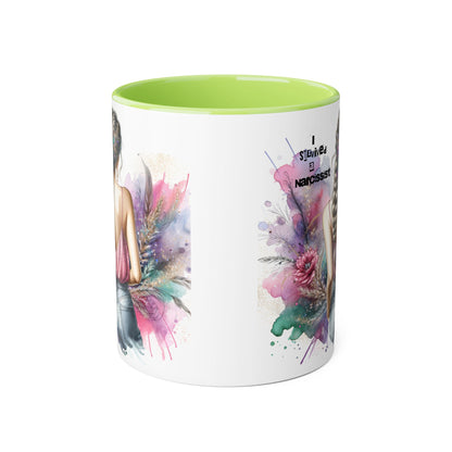 Artistic Narcissist Mug - 11oz Coffee Cup, Unique Gift, Inspirational Quote, Floral Design, Perfect for Friends & Family