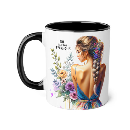 Funny Accent Mug - No Time For F*boys 11oz