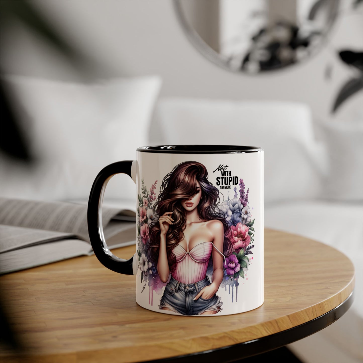 Mug - Not With Stupid Anymore Humoristic 11oz Accent Mug