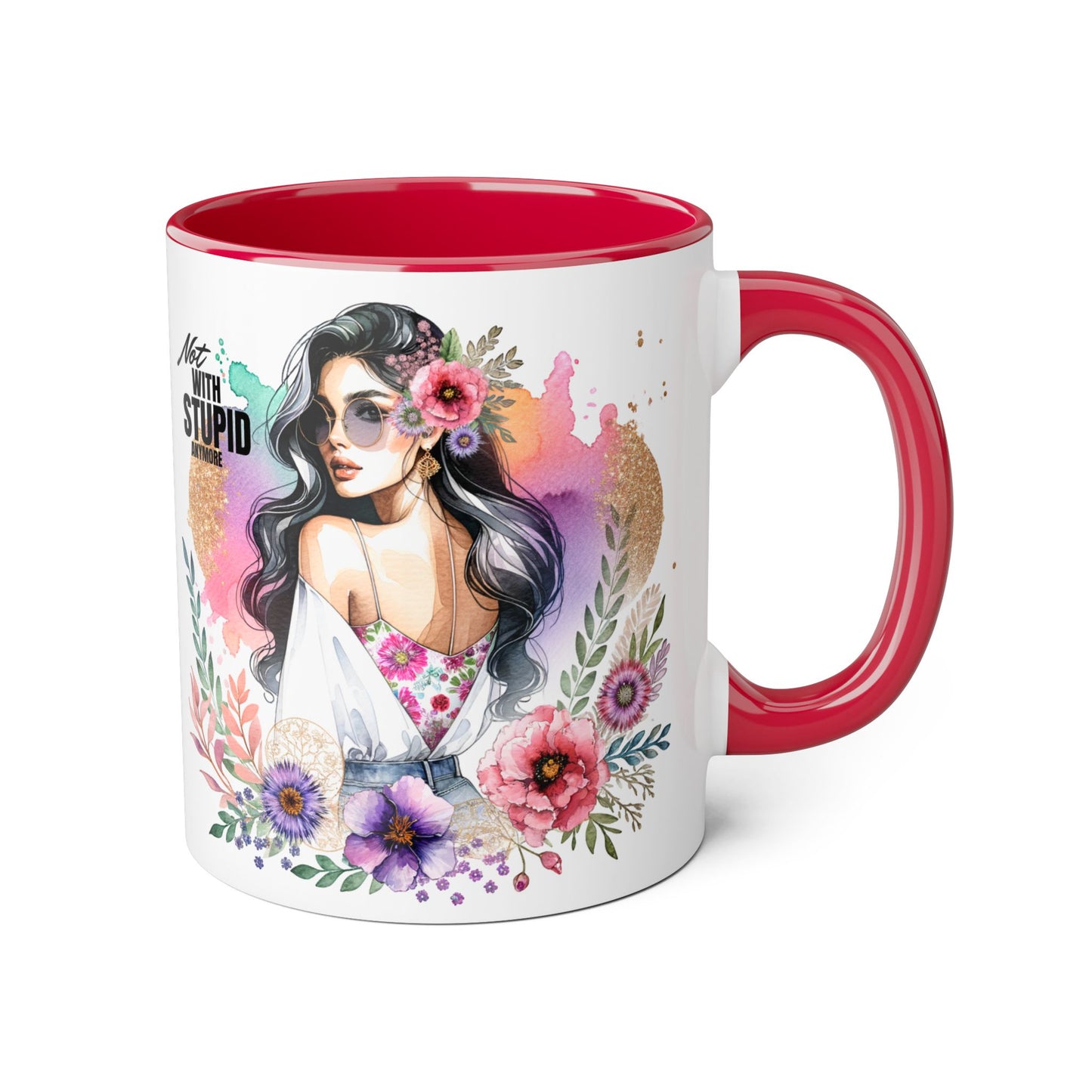 Mug - Not With Stupid Anymore Humoristic 11oz Accent Mug