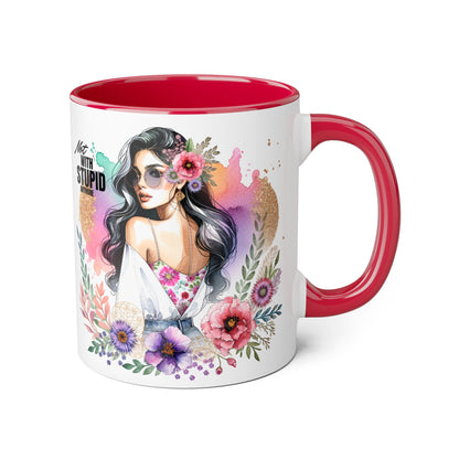 Mug - Not With Stupid Anymore Humoristic 11oz Accent Mug