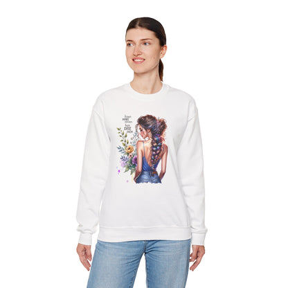 I Don`t  Make Mistakes, I Just Date Them Floral Illustration Crewneck Sweatshirt, Cozy Gift for Her, Casual Fashion, Spring Wardrobe Essential, Art Lover Apparel