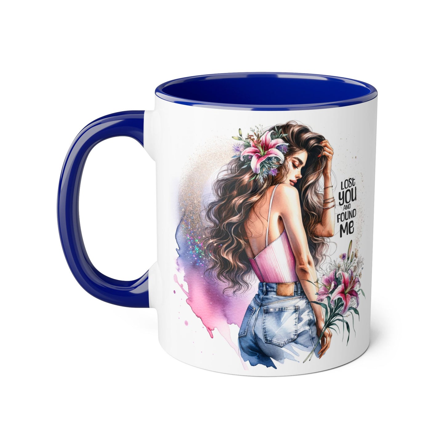 Lost You and Found Me Bohemian Accent Mugs - Lose You Found Me | Artistic Coffee Cup, Unique Gift, Decorative Drinkware, Floral Theme, Stylish Tea Mug