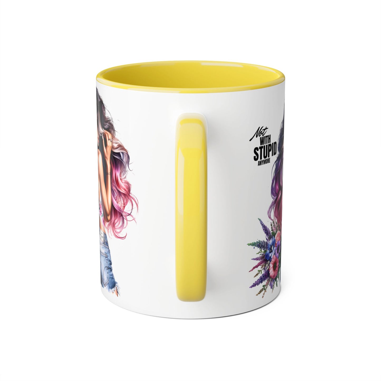 Mug - Not With Stupid Anymore Humoristic 11oz Accent Mug