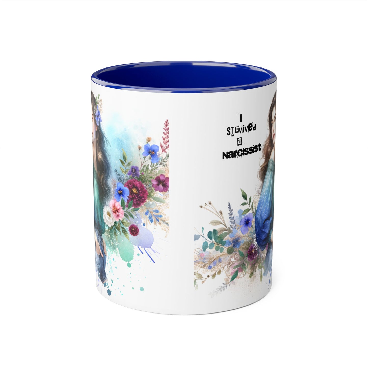 Survivor Accent Mug, Inspirational Gift Mug, Unique Art Coffee Cup, Self-Care Mug for Her, Perfect for Friendship, Recovery Gift