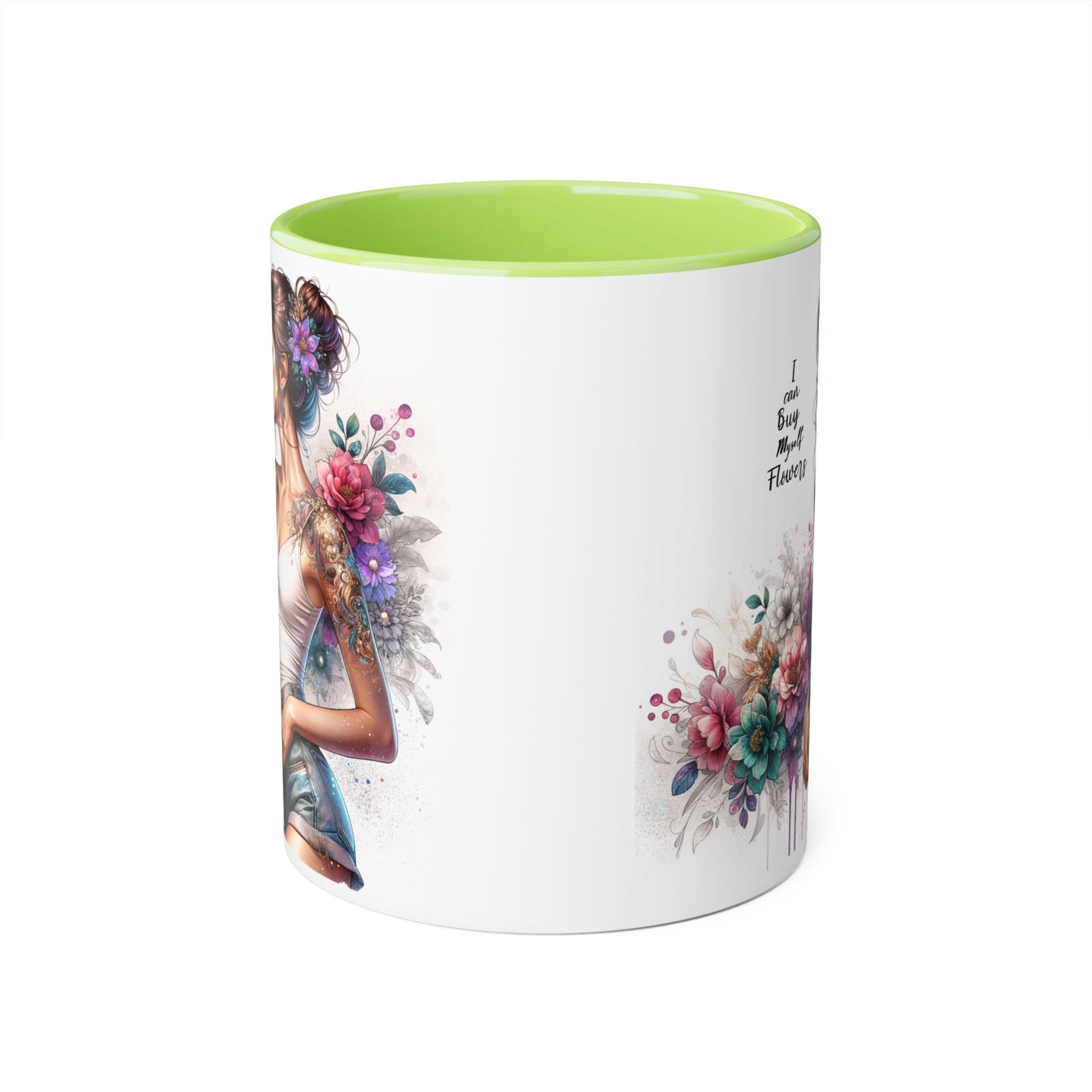 I Can Buy Myself Flowers Boho Floral Accent Mug – Perfect for Garden Lovers, Flower Enthusiasts, Gift for Birthdays, Mother's Day, Tea Lover