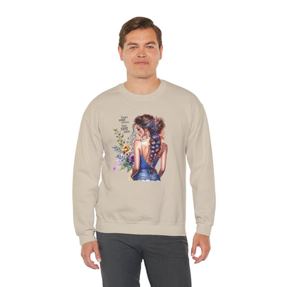 I Don`t  Make Mistakes, I Just Date Them Floral Illustration Crewneck Sweatshirt, Cozy Gift for Her, Casual Fashion, Spring Wardrobe Essential, Art Lover Apparel
