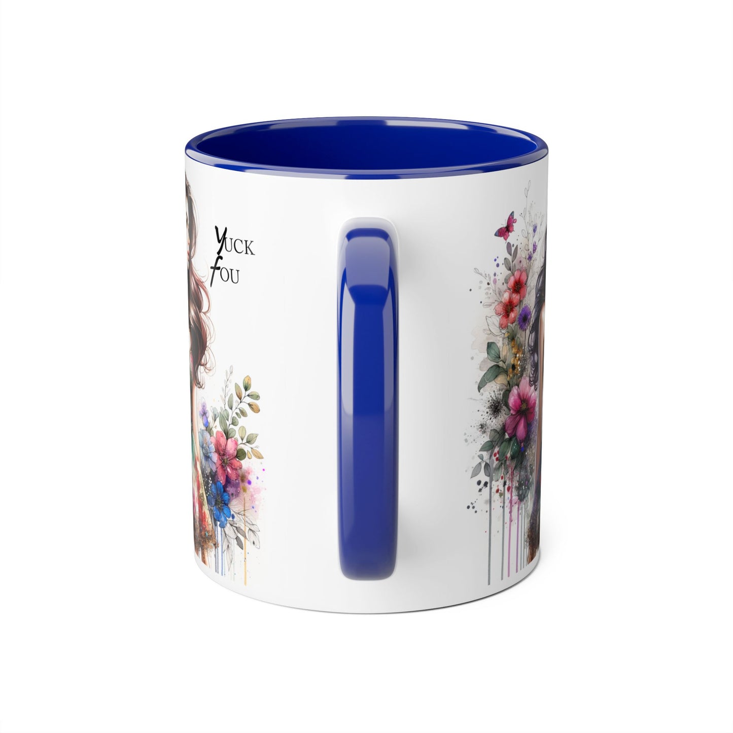 Floral Art Mug, Yuck Fou, Unique Coffee Cup for Art Lovers, Gift for Her, Flower-Themed Drinkware, Birthday Present, Cute Tea Mug