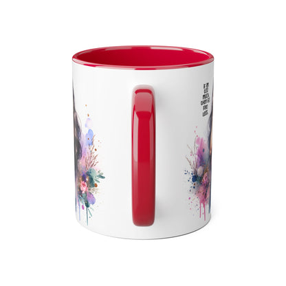 If I'm Too Much, Then Go Find Less Chic Inspirational Accent Mug, Coffee Gift, Unique Art Mug, Motivational Mug, Modern Home Decor, Floral Design Mug