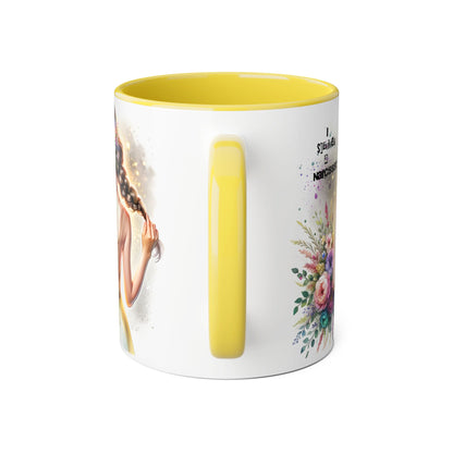 Floral Inspirational Mug, Gift for Friends, Self-Love Motivational Coffee Cup, Women's Empowerment, Birthday Present