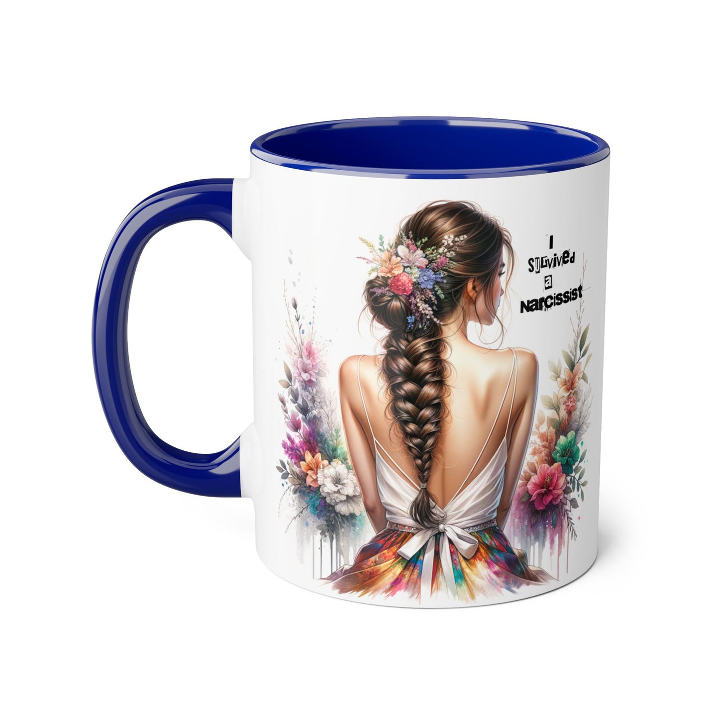 Beautiful Narcissist Accent Mug, Coffee Cup for Nature Lovers, Floral Mug, Birthday Gift, Self-Love, Inspirational Drinkware