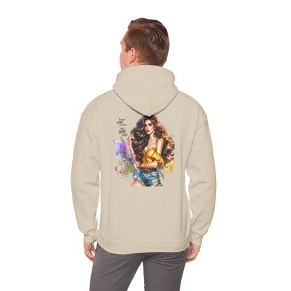 I Don`t  Make Mistakes, I Just Date Them Colorful Artistic Hooded Sweatshirt with Inspirational Quote, Cozy Unisex Pullover, Streetwear Fashion, Unique Gift Idea, Art Lover Apparel