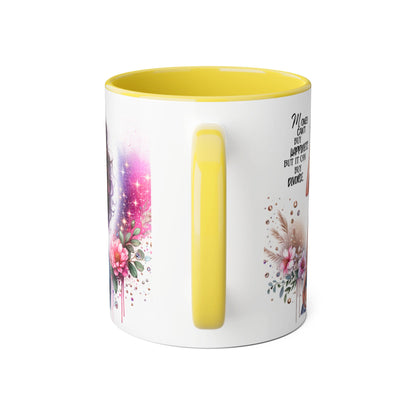 Money Can't Buy Happiness But It Can Buy Divorce Humoristic Stylish Woman's Accent Mug, Empowering Gift for Friends, Inspirational Coffee Cup, Perfect for Birthdays, Relaxing Moments