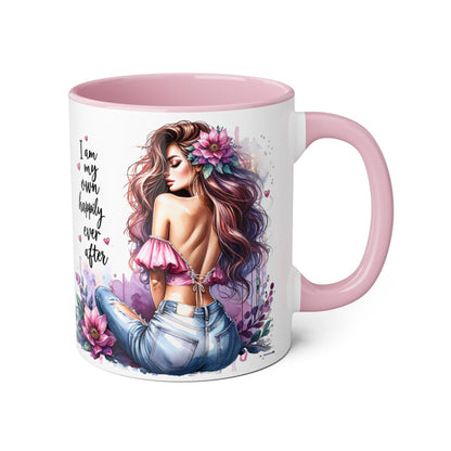 I Am My Own Happily Ever After Empowering Self-Love Accent Mug - 11oz