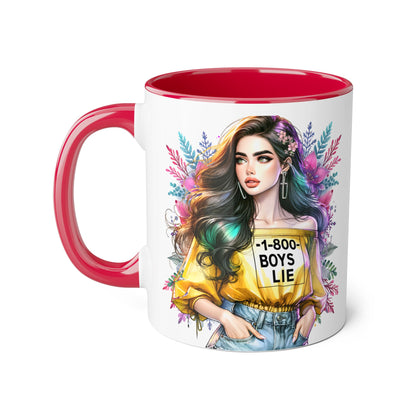 1-800-BOYS-LIE Chic Floral Accent Mug, 11oz Coffee Cup, Cute Gift for Her, Trendy Floral Drinkware, Ideal for Birthdays, Best Friend Gift, Unique [...]