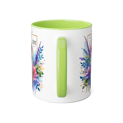 Straight Outta Divorced Humoristic Vibrant Floral Mug for Coffee Lovers, Straight Outta, Gift for Her, Inspirational Drinkware, Perfect for Birthdays, Celebrations