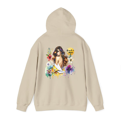 Thank U, Next Colorful Graphic Hooded Sweatshirt, Cozy Unisex Hoodie, Trendy Streetwear, Personalized Gift, Summer Vibes, Art-Inspired Fashion