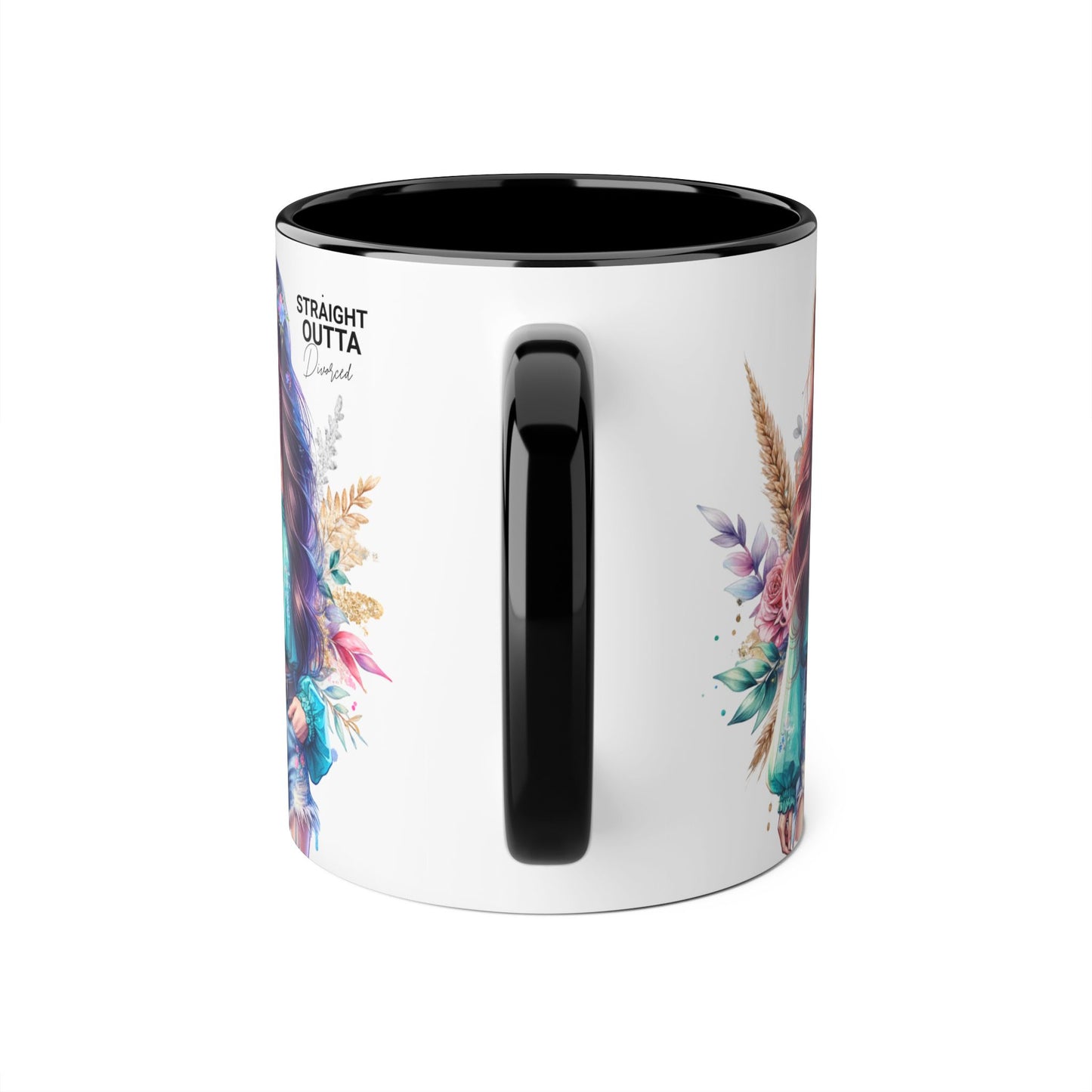 Straight Outta Divorced Humoristic Vibrant Floral Accent Mug, Straight Outta Design, Gift for Coffee Lovers, Boho Home Decor, Ideal for Birthdays, Celebrations, Enjoy [...]