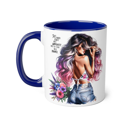 Mug - Money Can't Buy Happiness But It Can Buy Divorce Humoristic Accent Mug, 11oz